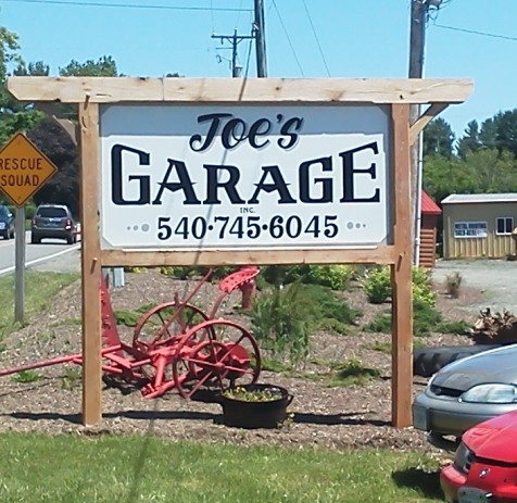 Joe's Garage Sign